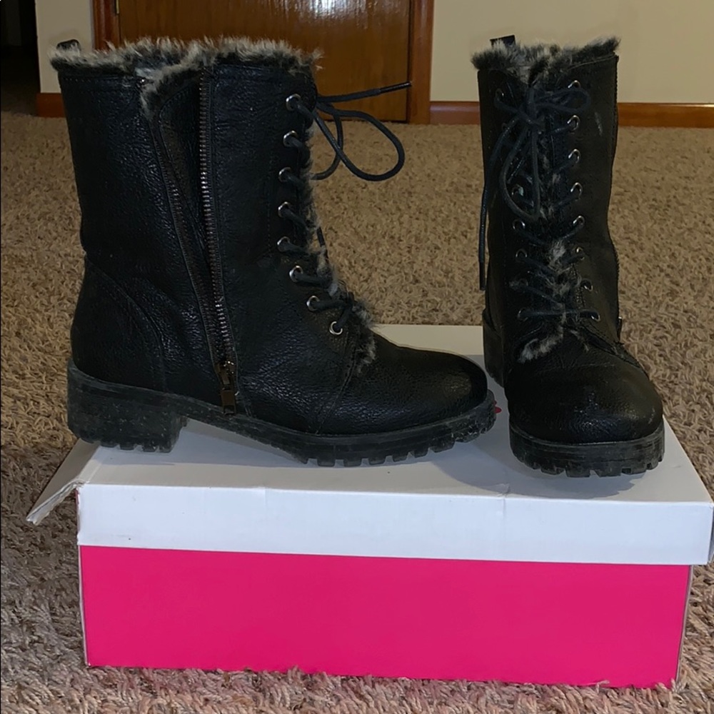 Furry Combat Boots
